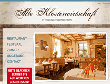 Tablet Screenshot of alte-klosterwirtschaft.de